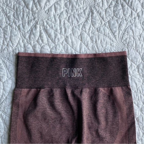 Victoria's Secret PINK Burgundy Seamless Leggings - Picture 3 of 8